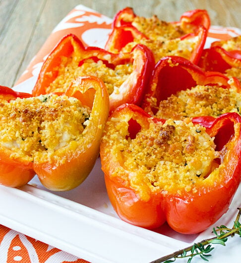 Lickety Split Chicken and Cheese Stuffed Peppers