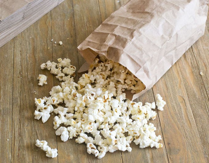 Homemade Microwave Popcorn