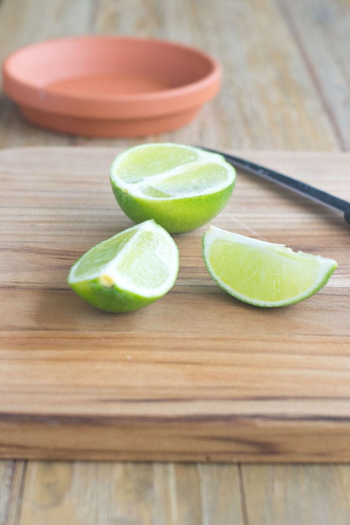 Get yourself a quarter of a lime.