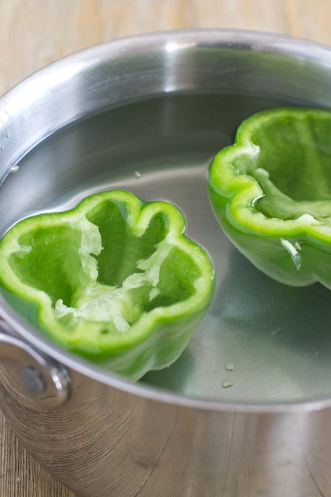 Pre-Cooking Peppers for Stuffing