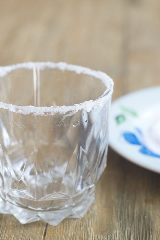 Table Salt for RImming a Margarita Glass