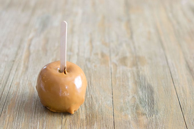 Caramel Apple Wraps on apple after baking