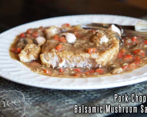 Freezer Meal: Pork Chops with Balsamic Mushroom Sauce