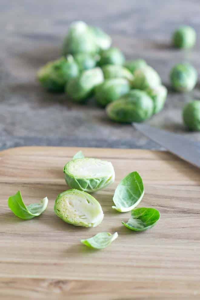 Halve Bigger Brussels Sprouts