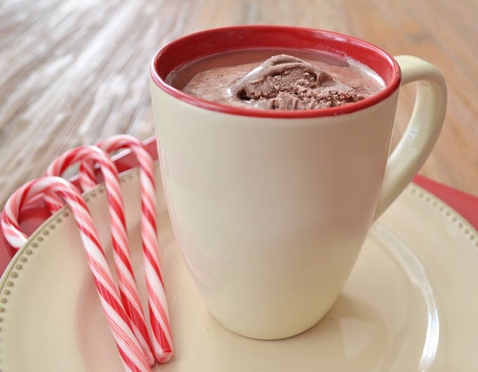 Peppermint Hot Chocolate Float