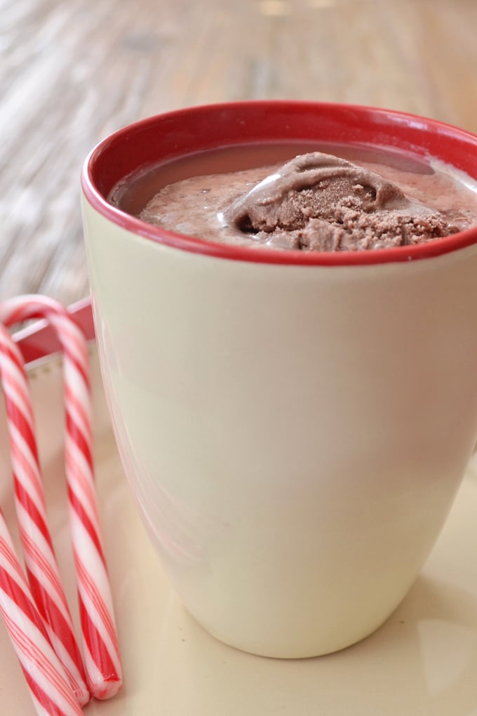 Peppermint Hot Chocolate Float