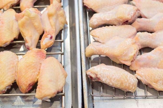 Par-cooking chicken wings 
