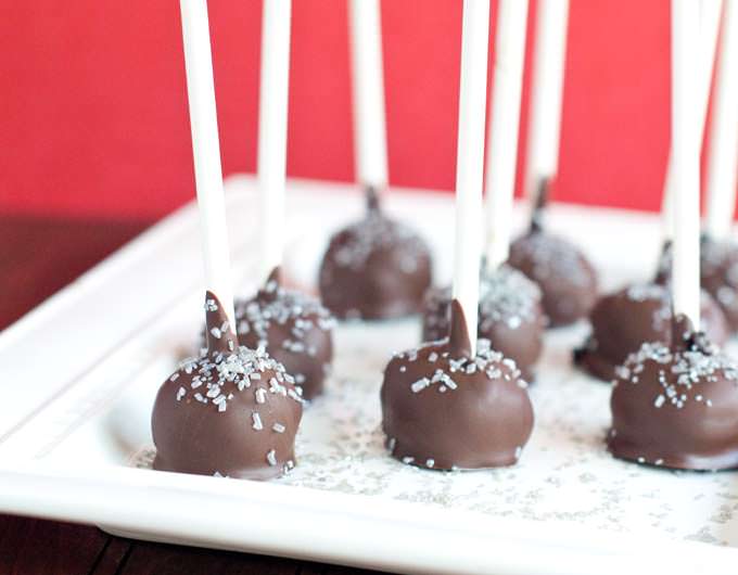 Truffle pops: Ganache Centers with chocolate coating