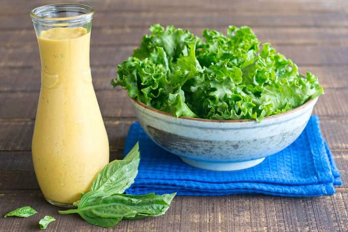 Carrot, Basil and Cream Cheese Salad Dressing