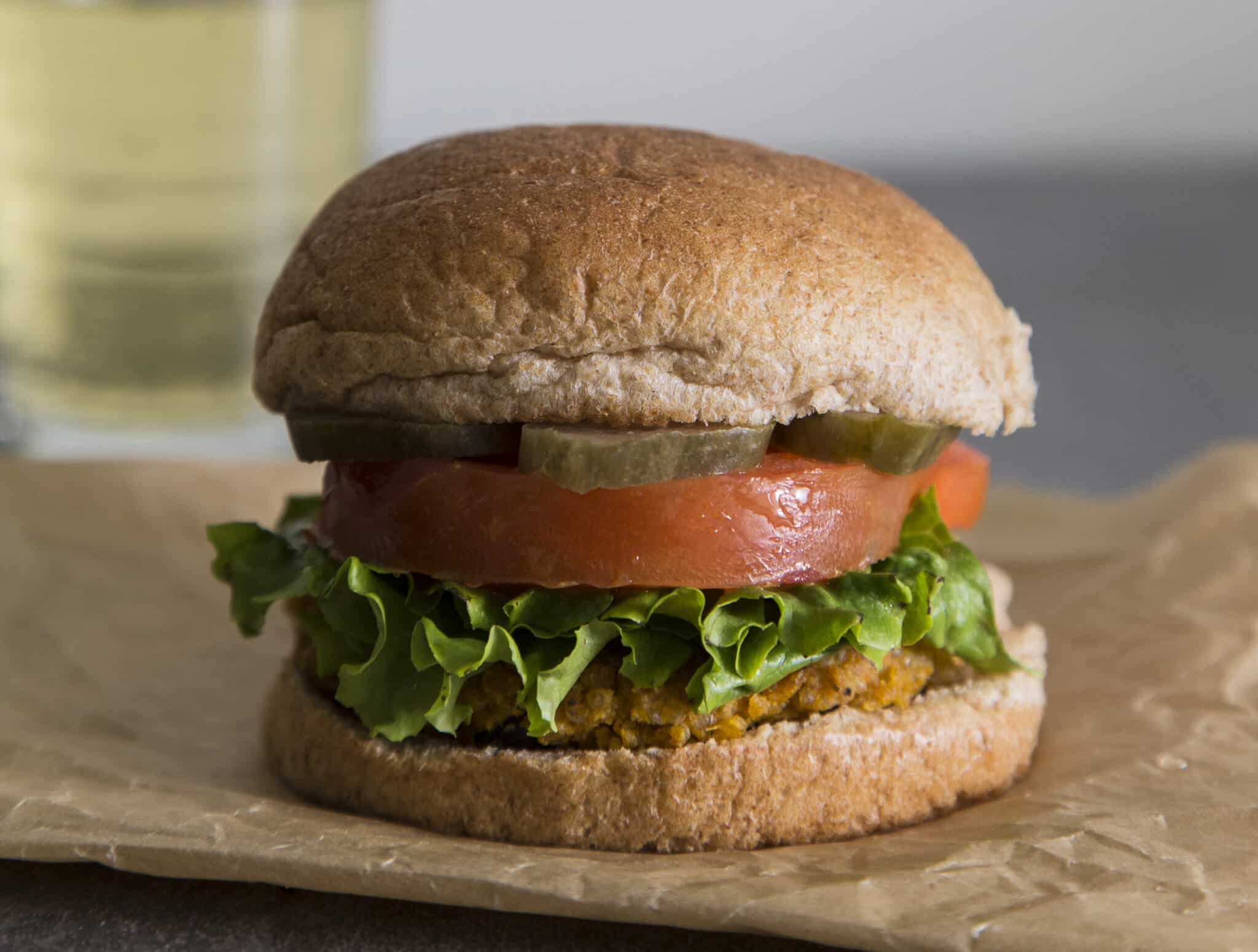 Vegan Burger with Sweet Potato and Quinoa