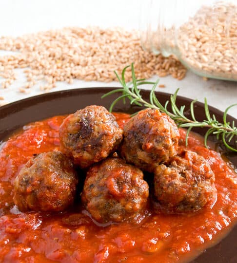 Get our recipe for meatballs that use cooked farro in place of some of the meat. They're delicious and healthy too!