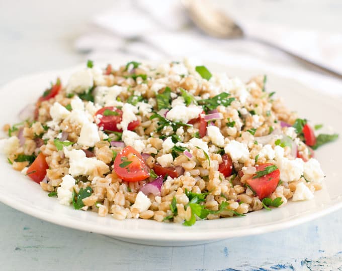 Learn how to make tabouleh using farro instead of bulgur. It has more texture and is truly delicious.