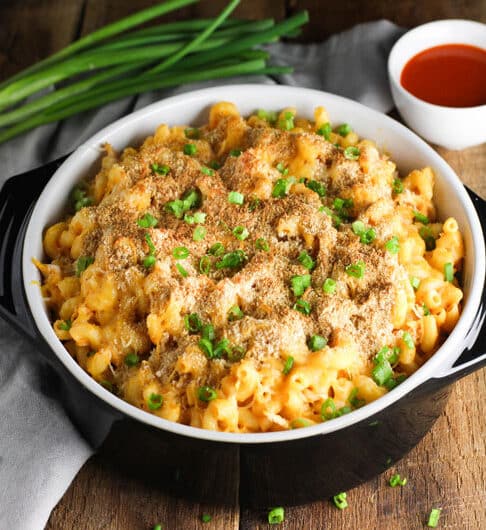 Learn how to make mac & cheese better than ever by adding the flavors of buffalo wings.