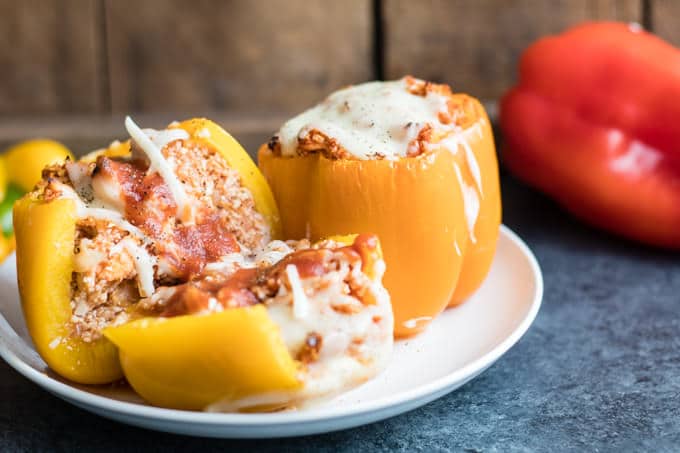 Cauliflower Rice Stuffed Peppers