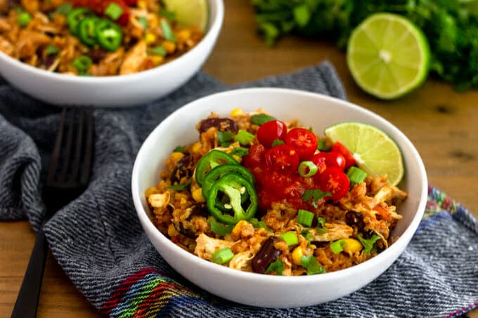 Instant Pot Southwestern Chicken and Rice Bowls
