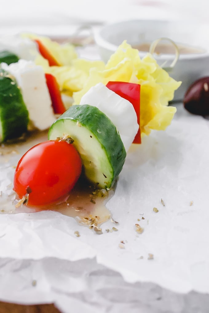 Greek Salad Skewers (Party Skewers)