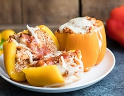Cauliflower Rice Stuffed Peppers