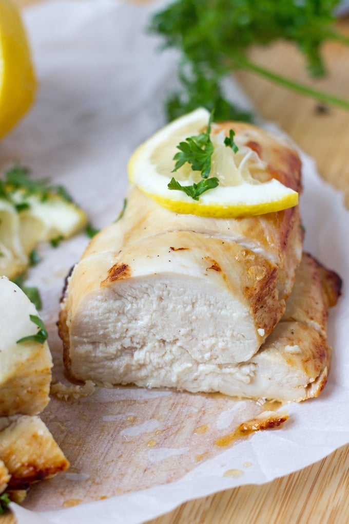 Chicken breast with lemon.