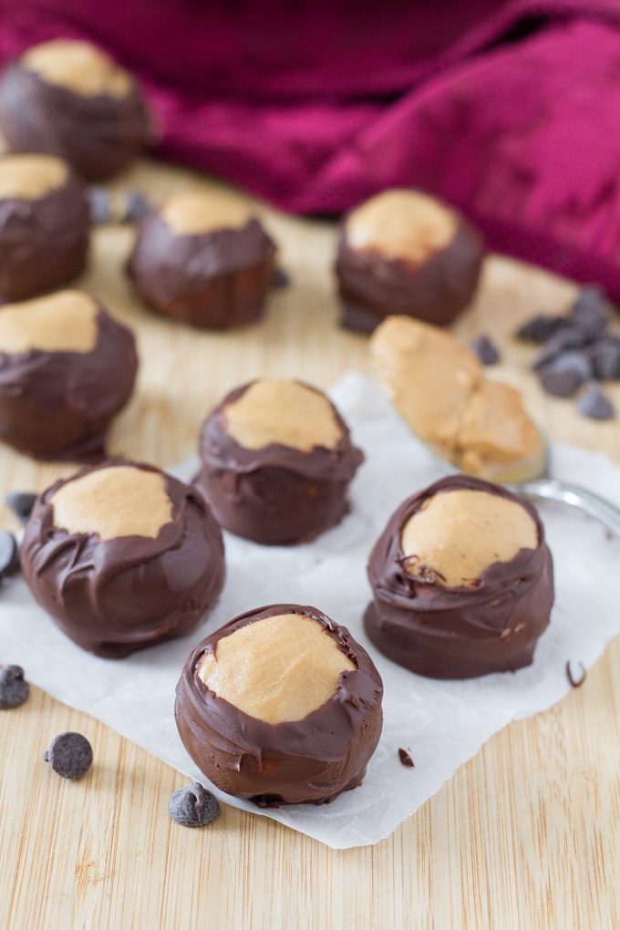 Creamy peanut butter and chocolate is the best dessert combination, which makes Buckeyes an irresistible treat any time of year. (Secret: these taste like a popular peanut butter cup!)