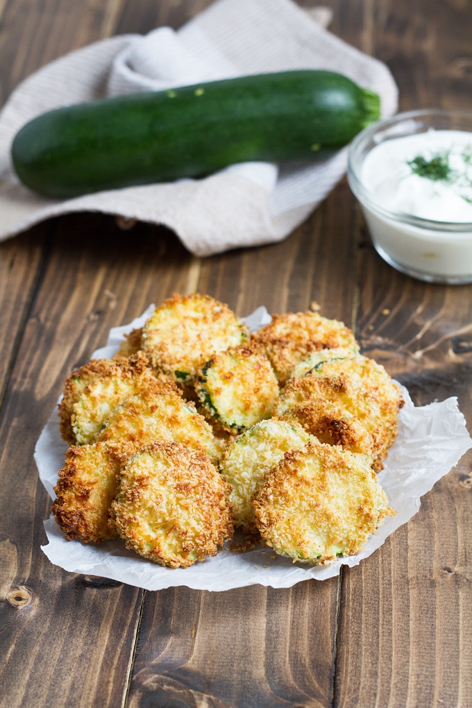 You can make delicious crispy zucchini chips in your air fryer. It's a quick and convenient way to make a healthy snack or party appetizer.