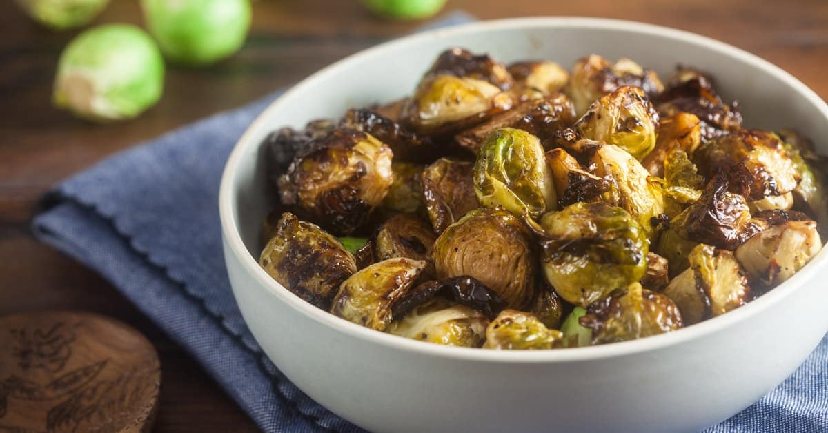 Air Fryer Crispy Balsamic Brussels Sprouts