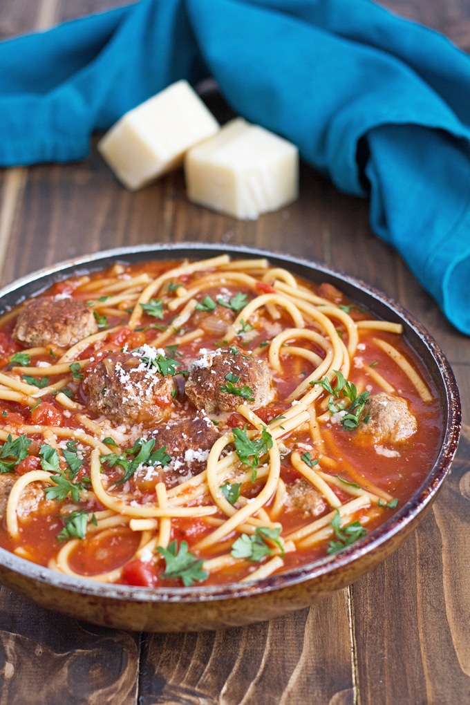 You can make spaghetti and meatballs in one pot, saving time and dishes. It can be ready in 30 minutes, making it the perfect meal any day of the week.