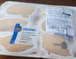 package of frozen chicken