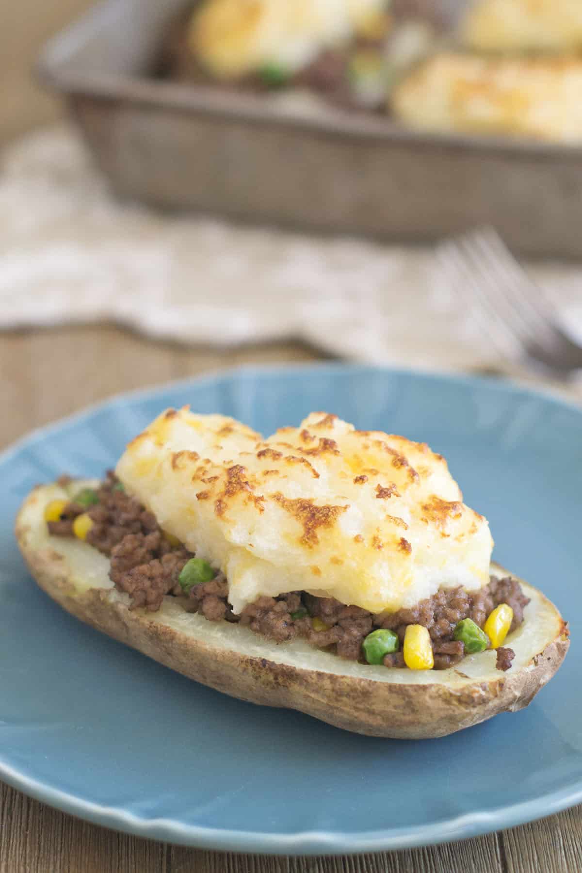 A half of a baked potato