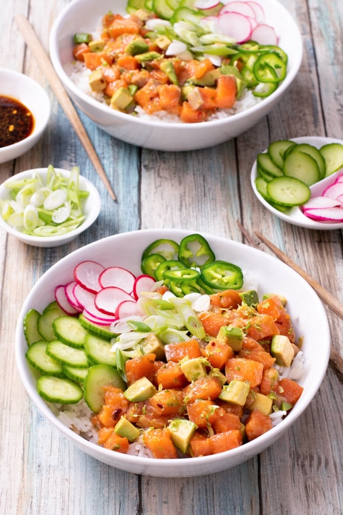 Salmon Poke Bowl - Fresh and Delicious! - TheCookful