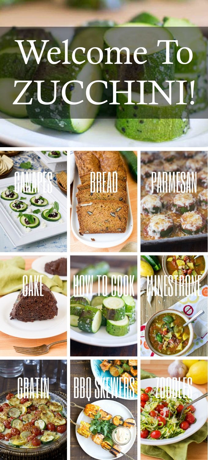 collage zucchini recipes