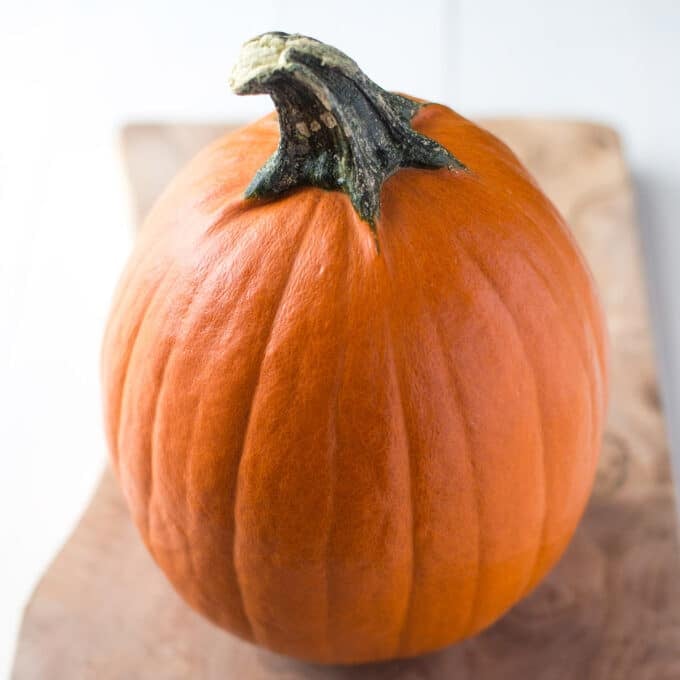 This is a pie pumpkin.. It's smaller and a bit wider than a lot of jack'o'lantern pumpkins. 