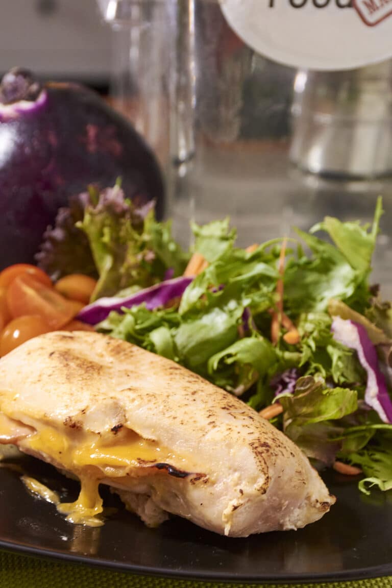 Sous Vide Ham and Cheddar Stuffed Chicken Breasts