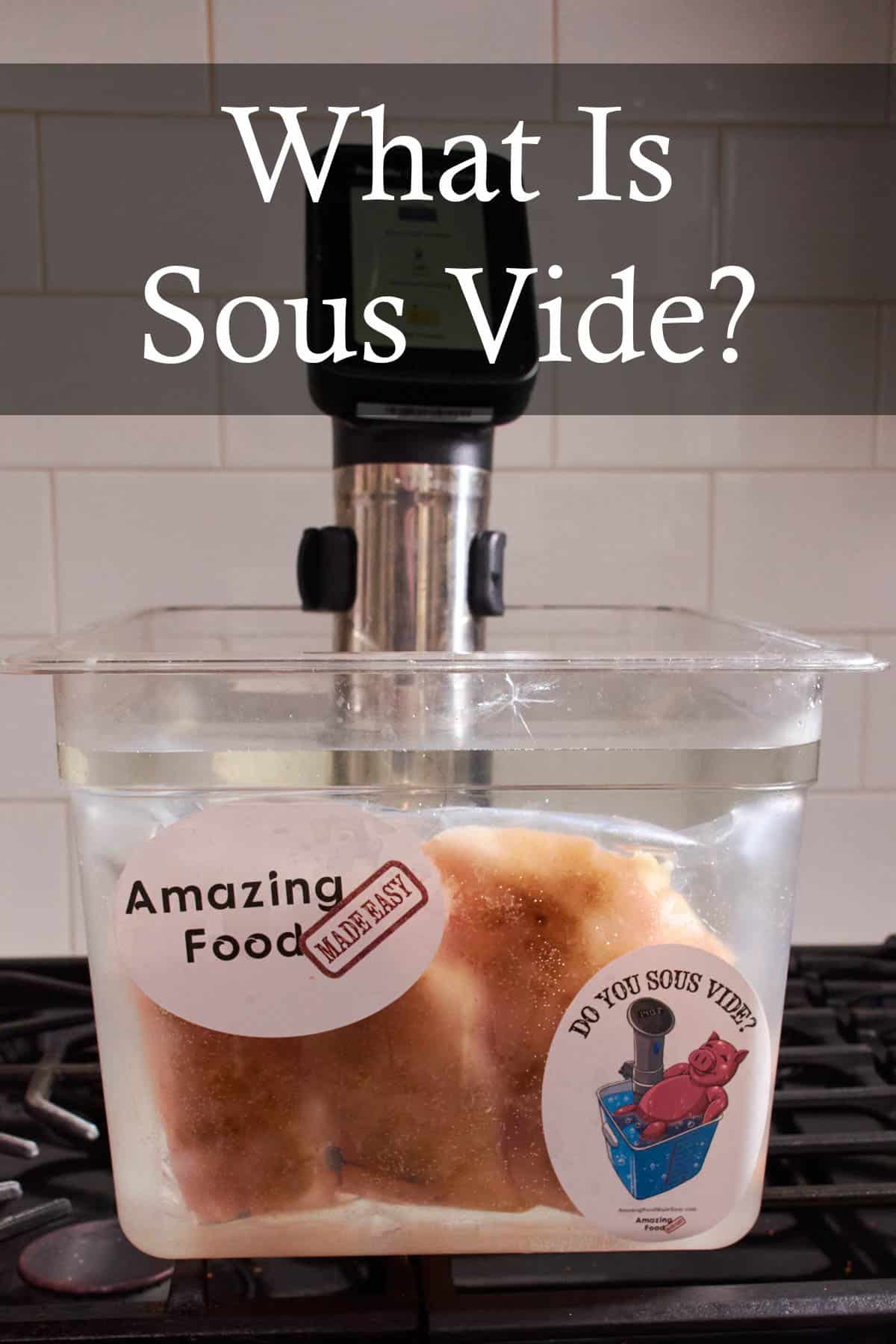 Sous-vide cooking made easy - look up cooking times!