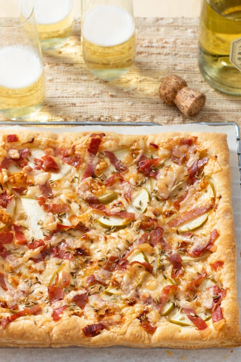 Puff Pastry Tart with Apples, Prosciutto & Parmesan