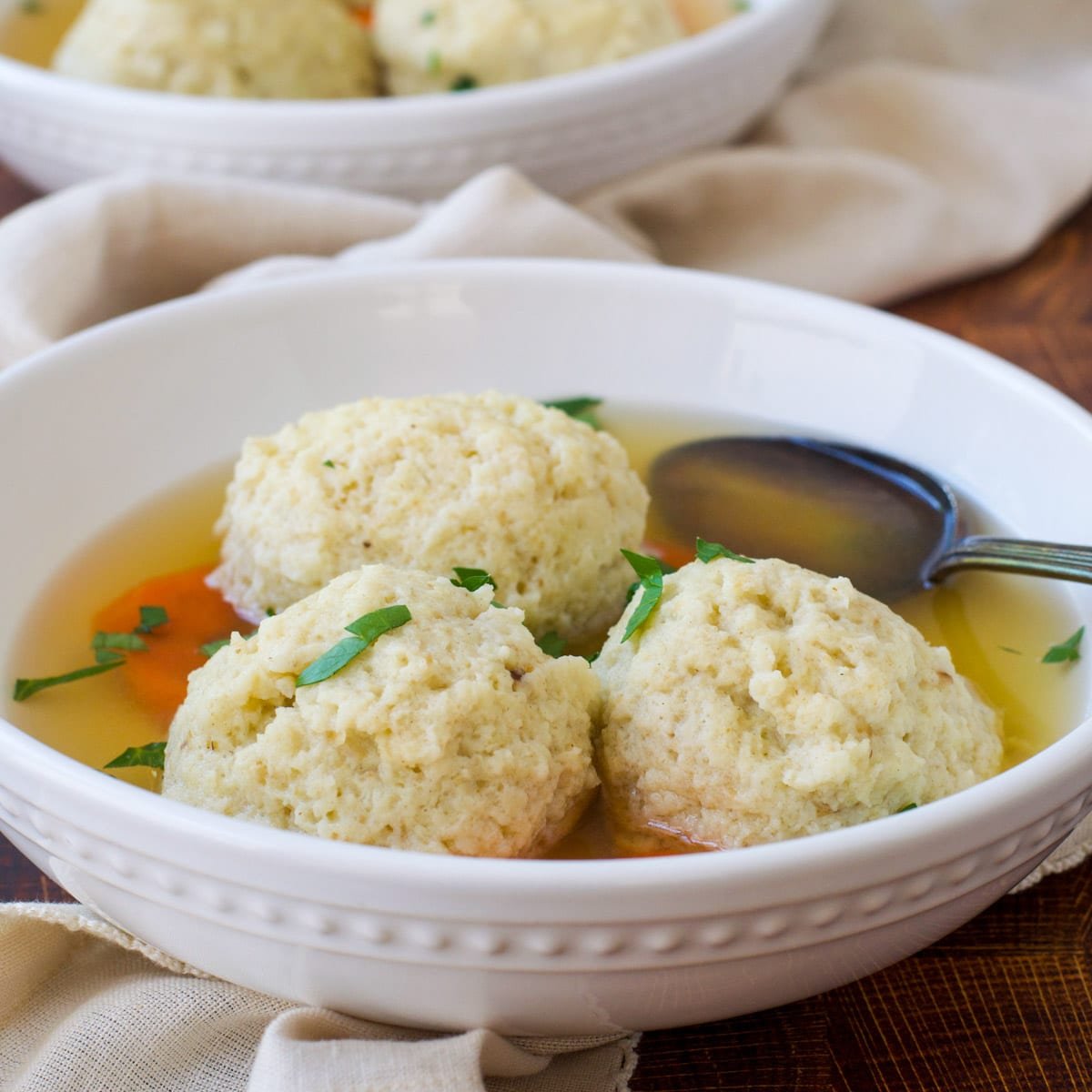 Matzoh Ball Soup with Spring Vegetables