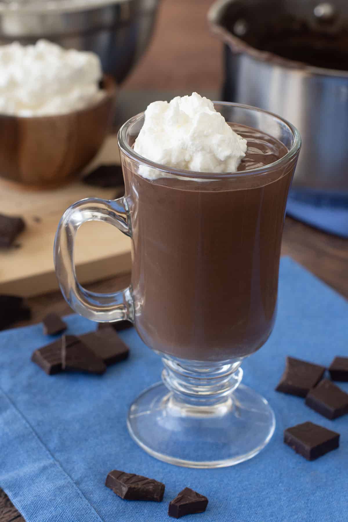 French Hot Chocolate With Homemade Custard