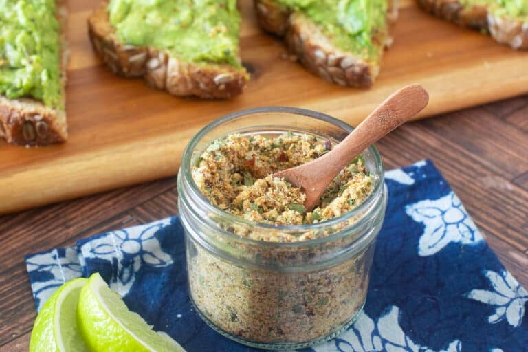 Homemade Avocado Toast Seasoning in a Jar