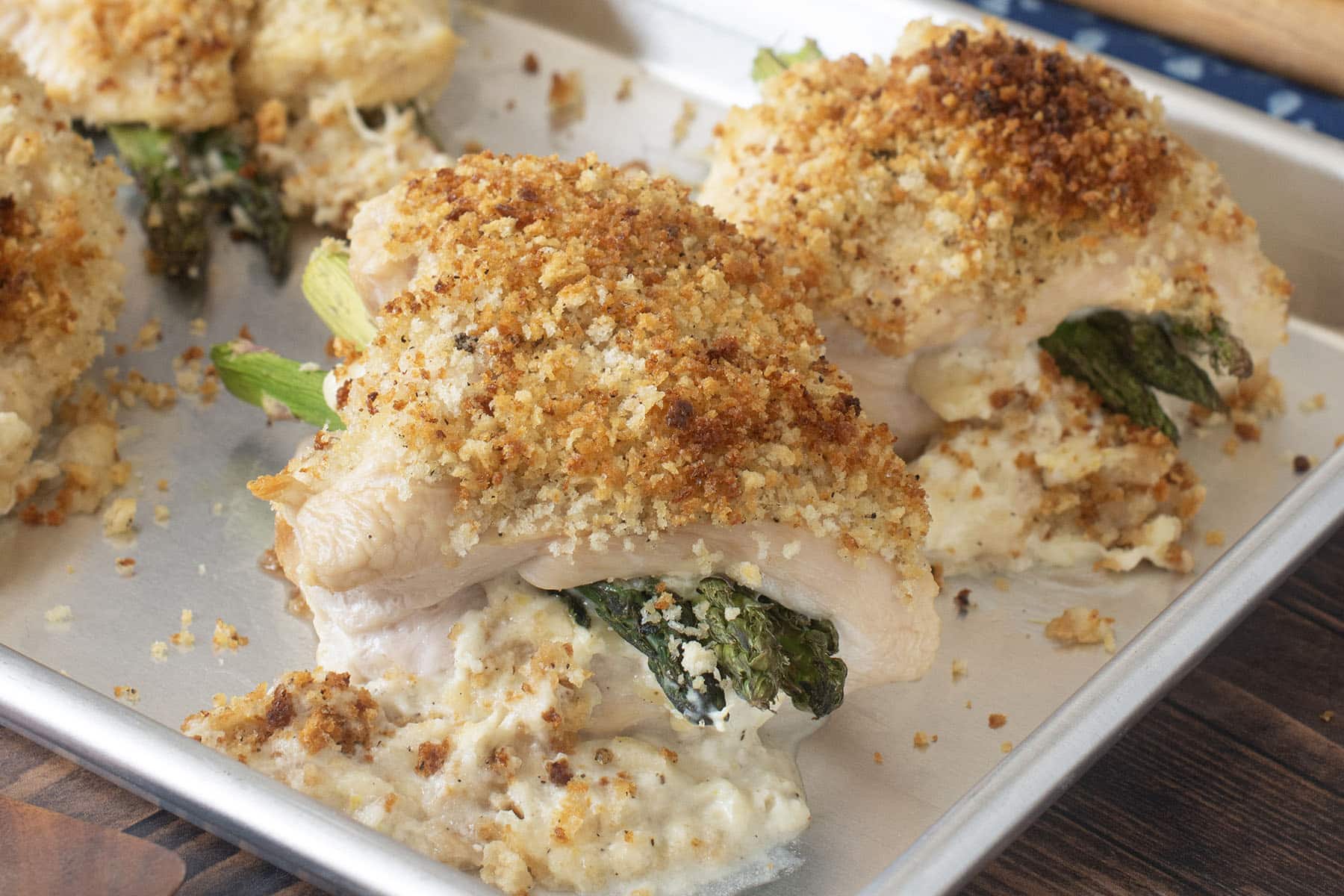 Asparagus Stuffed Chicken for Two
