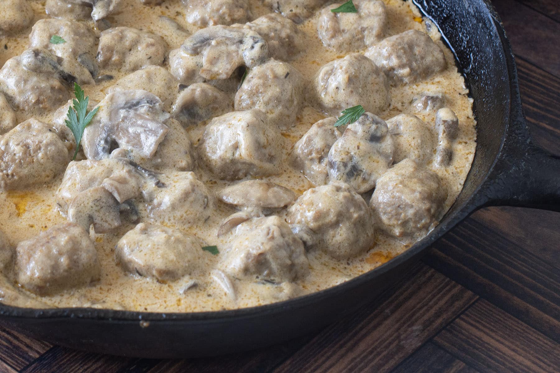 Meatball Stroganoff for Two